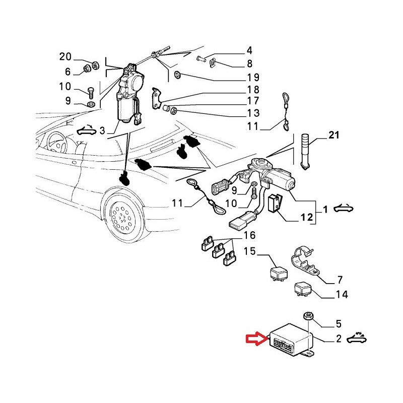 Softop ecu - Alfa Romeo Spider