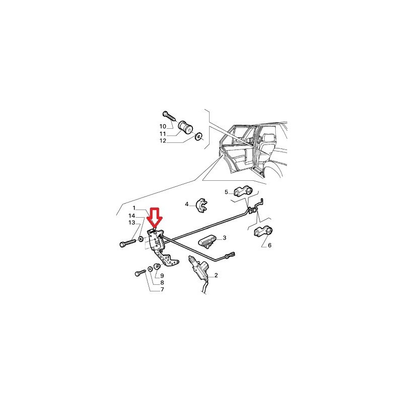 Left door lock - Alfa Romeo 75