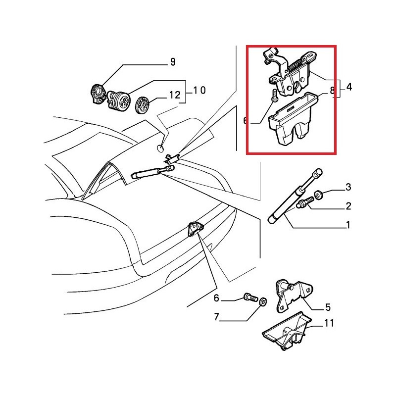 Bonnet lock - Alfa Romeo GTV