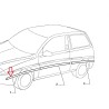 Right molding  - Lancia Ypsilon (2000 - 2003)