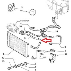 Durite de climatiseur - Alfa Romeo GTV / SPIDER 1,8 TS 16V