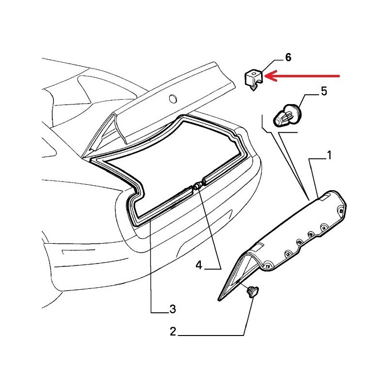 Luggage lid rubber pad - Alfa Romeo GTV / SPIDER