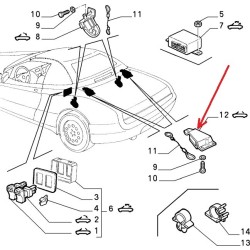 Left bonnet hook - Alfa Romeo Spider