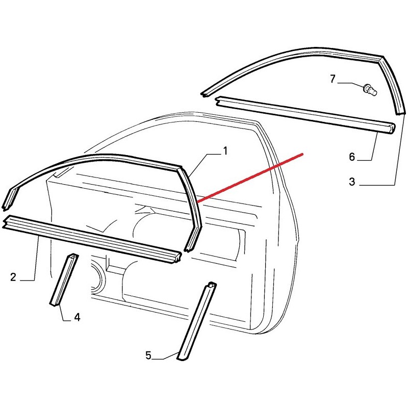 Right molding - Fiat Coupe