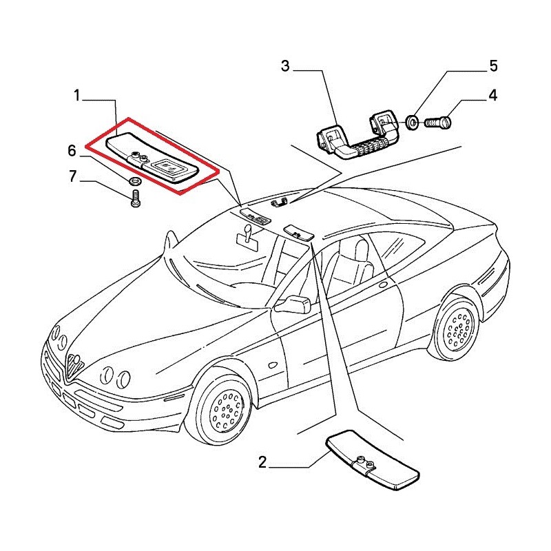 Right sun visor - ALFA ROMEO  GTV