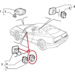 Interrupteur lève vitre droit - Alfa Romeo GTV / Spider  MY 2003