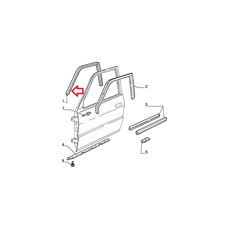 Right door seal  - Alfa Romeo 33