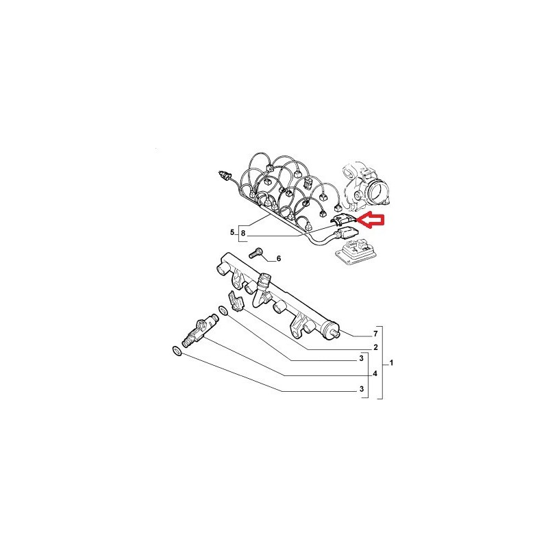 Tappo connessione - Alfa Romeo 145 / 146 / 156 / 166 / GTV / SPIDER