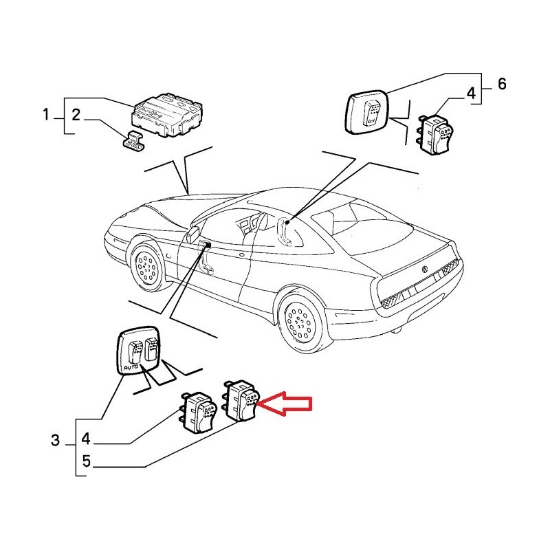 Interrupteur - Alfa Romeo GTV / Spider